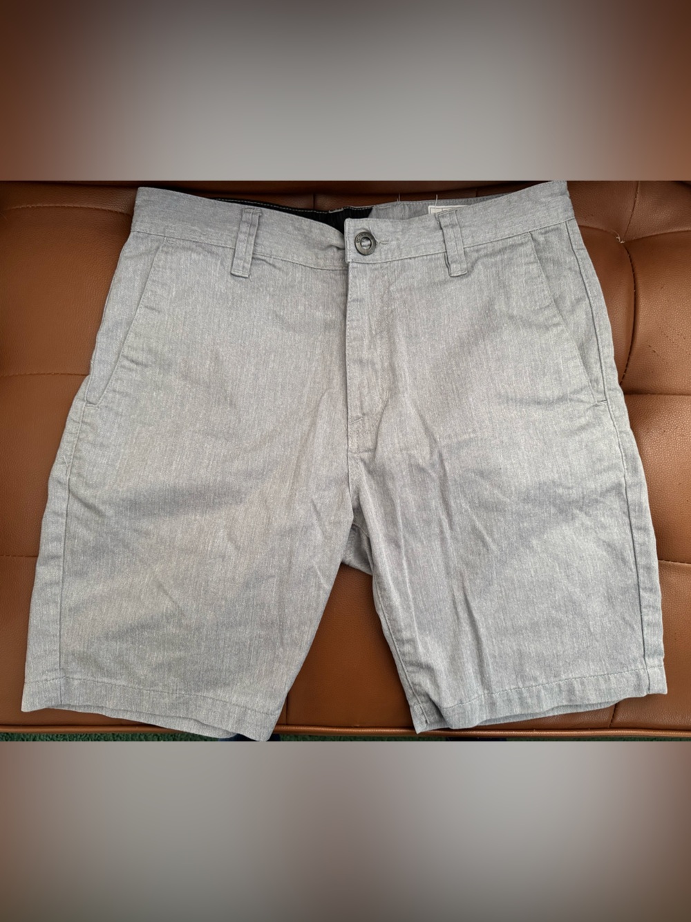 Volcom Light Gray Flat-Front Shorts